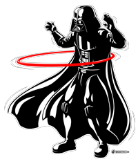 Darth Vader Hula Hoop sticker